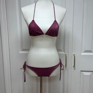 Triangle Swimwear -Vinca Casa-  Bikini Set With Neoprene Zip Pouch - Size S.